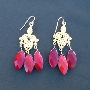 Gara Danielle Red Coral Color Earrings